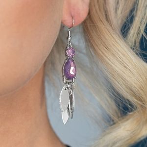 Tropical Tranquility Purple Earrings
